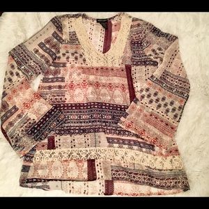 About A Girl sheer boho top